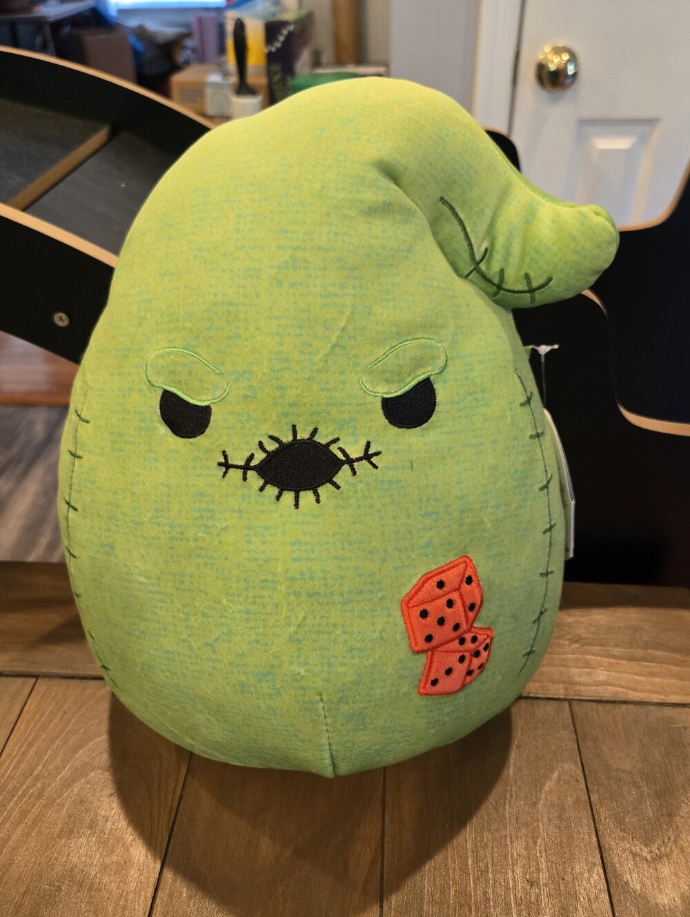 Squishmallows Green Oogie Boogie Plush with Orange Dice Accent New With Tags